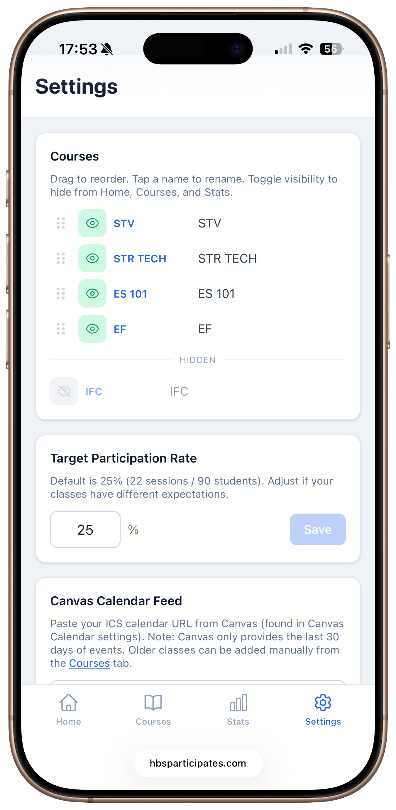 HBS Participation Tracker